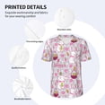 thumbnail image 3 of Lsque Easter Rabbit Pattern Mens Polo Golf Shirts Funny Graphics Shorts Sleeve Button Shirts Baseball T-shirt-Large, 3 of 7