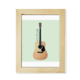 thumbnail image 1 of Guitar Instrument Playing Music Desktop Adorn Photo Frame Display Art Painting Wooden, 1 of 3