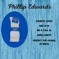 thumbnail image 3 of Diabetic Socks 6 Pairs Mens Non-Binding Crew Length White, Size 13-16, 3 of 6