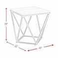 thumbnail image 4 of Pemberly Row Set of 2 Contemporary End Tables with Gold Metal, 4 of 9
