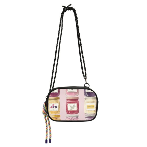 FORMRS Mini Crossbody Bag for Women Adjustable Shoulder Rope Travel Casual Phone Purse, Watercolor Jar