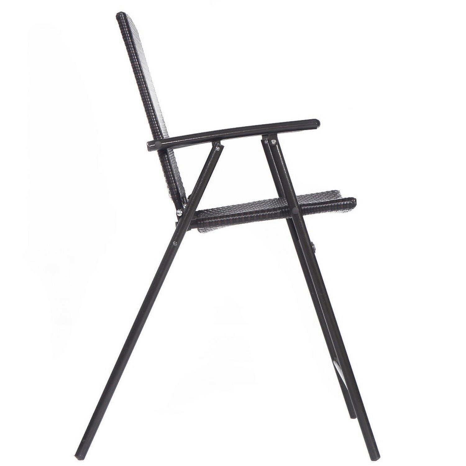 Aimee Lii Set of 4 Folding Rattan Bar Chairs with Footrests and Armrests for Outdoors and Indoors, Outdoor Patio Furniture Aimee Lii Set of 4 Folding Rattan Bar Chairs with Footrests and Armrests for Outdoors and Indoors, Outdoor Patio Furniture