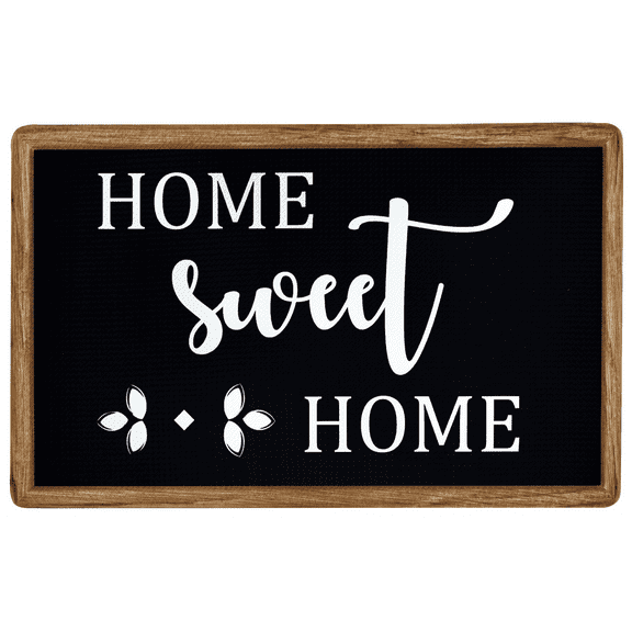 Oversized Premium Anti Fatigue Memory Foam Country Farmhouse Home~Sweet~Home Kitchen Floor Mat - Modern Farmhouse Black