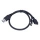thumbnail image 5 of Cable De Datos De Alimentación USB-A A USB 2.0 Micro B Y Tipo Macho A Macho Para Disco Duro Móvil Negro, 5 of 7