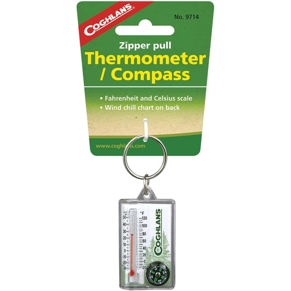 Coghlan's Zipper Pull Weather Thermometer Analog Thermometer