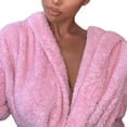thumbnail image 4 of One opening Women Bathrobe Nightgown Thick Warm Robe Winter Plush Pajamas Sleepwear, 4 of 5
