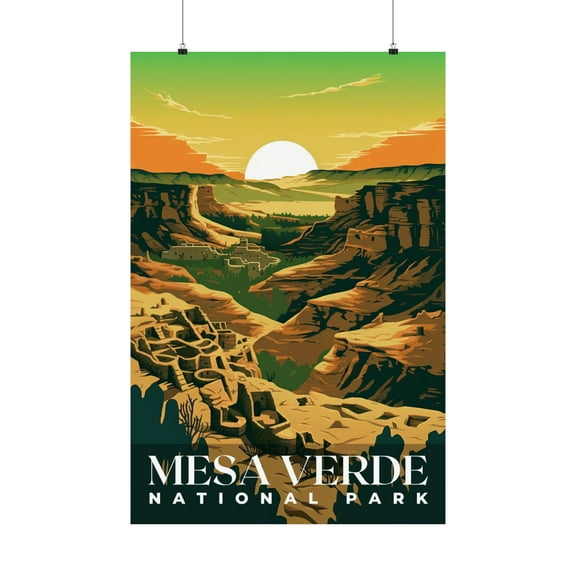 ELNEIT - Mesa Verde National Park Poster, Unframed Matte, S01