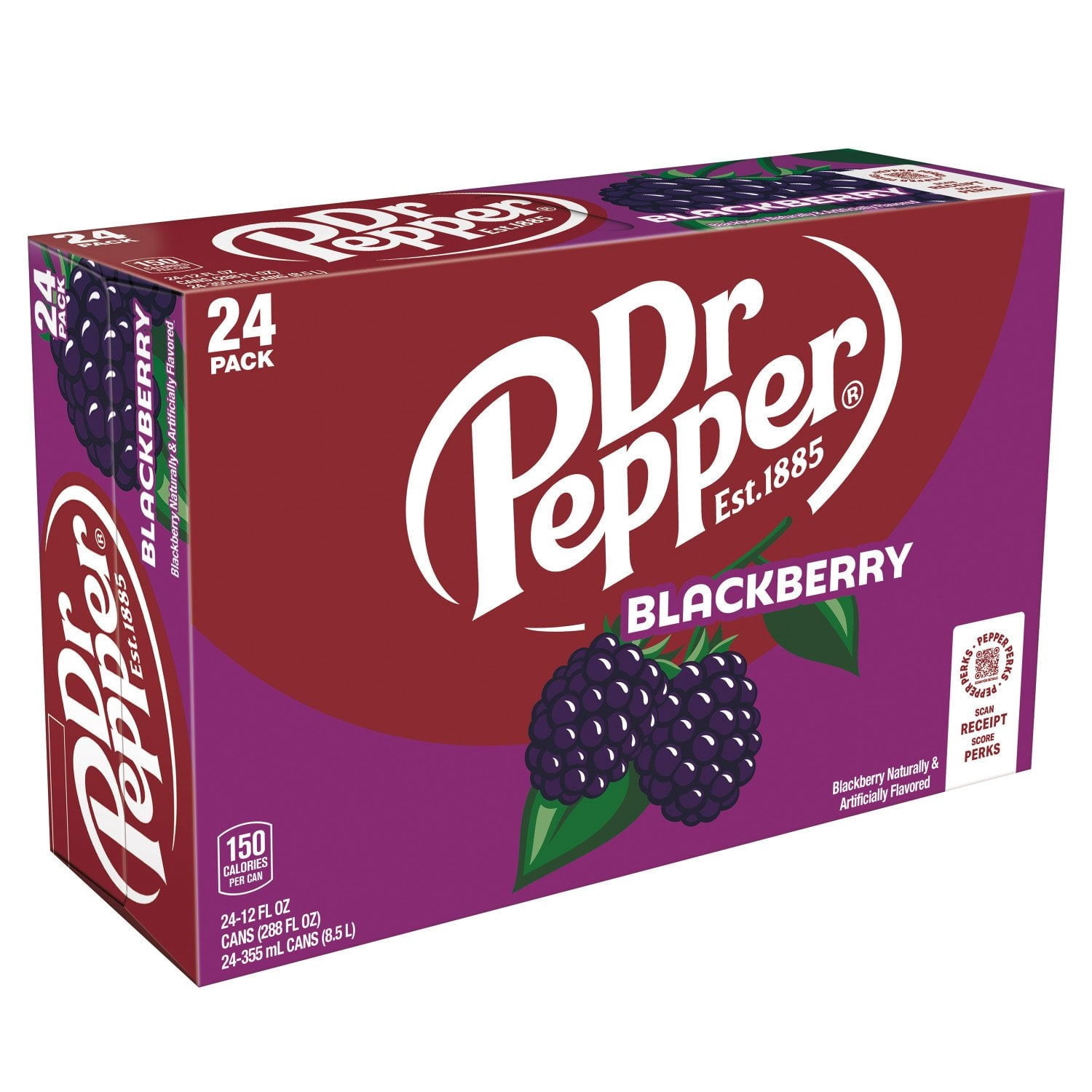 Dr Pepper Blackberry Soda, 12 Fluid Ounce (Pack of 24)