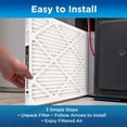 thumbnail image 4 of Germ Guardian 20 x 25 x 1 MERV 12 Pleated HVAC AC Furnace Air Filters (4-Pack), 4 of 16