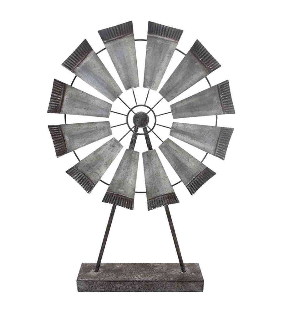 Metallic Vintage Windmill Table Decor Gray Large Walmart 