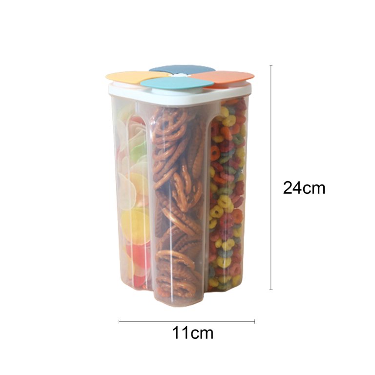 4 Compartments Food Container Leak Proof Food Storage Container For Cereals  Corns Grains Beans