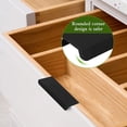 thumbnail image 3 of Manija invisible para gabinete, 12 manijas de puerta ocultas para gabinetes y cajones, la manija del cajón negra está hecha de aleación de aluminio y la manija del gabinete de cocina tiene 2, 3 of 4