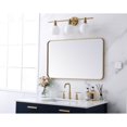 thumbnail image 3 of Soft corner metal rectangular mirror 22x36 inch in Brass, 3 of 5