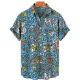 thumbnail image 1 of Camisa Hawaiana Hombre Con Estampado Calavera Musical, 1 of 2