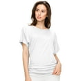 thumbnail image 2 of Made by Johnny Women's Dolman Drape Top with Side Shirring XS WHITE, 2 of 6