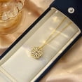 thumbnail image 5 of enjoywould Clavicle Chain Electroplating Rhinestone Two Ways Wearing Heart-shaped High Gloss Decorate Neck Ornament Transform Luxury Four Leaf Clover Pendant Necklace for Dating, 5 of 5