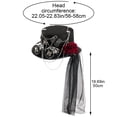 thumbnail image 3 of Yvsxxv 1Pc Black Steampunk Flower Chain Goggles Top Hat for Adults Party Events, 3 of 7