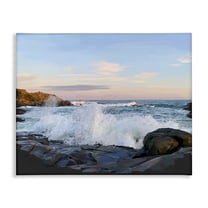 Stupell Industries Strong Breaking Waves Landscape Photography Gallery Wrapped Canvas Art Print Wall Art, 30 x 24
