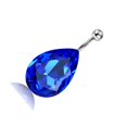 thumbnail image 1 of Water Drop Crystal Navel Buckle Belly Ring Piercing Body Inlaid Button Q00220, 1 of 3