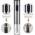 thumbnail image 3 of 2025 Electric Wine Opener, Battery-Powered Corkscrew with Foil Cutter, Stainless Steel, 3 of 5