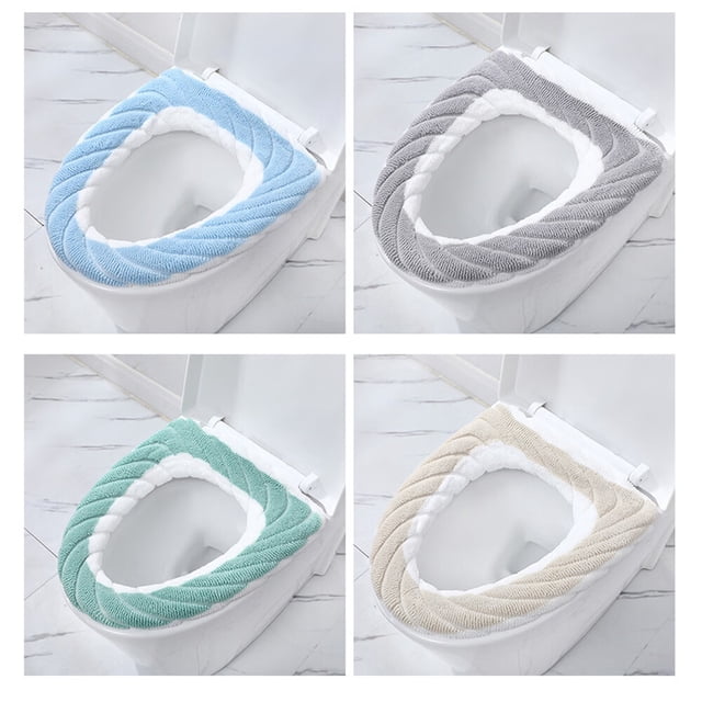 Paquete de 4 fundas para asiento de inodoro, cojín suave y cálido para baño, Washa RV