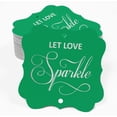 thumbnail image 2 of Inkdotpot Real Silver Foil Let Love Sparkle Wedding Tags Favor Bracket Shape Hang Pack Of 50 Paper Tags, 2 of 6