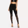 thumbnail image 4 of Fashion Womens Sexy Leggings Lace Trousers Yoga Patchwork, Comfortable, Breathable, Suitable for Party and Daily, 4 of 8