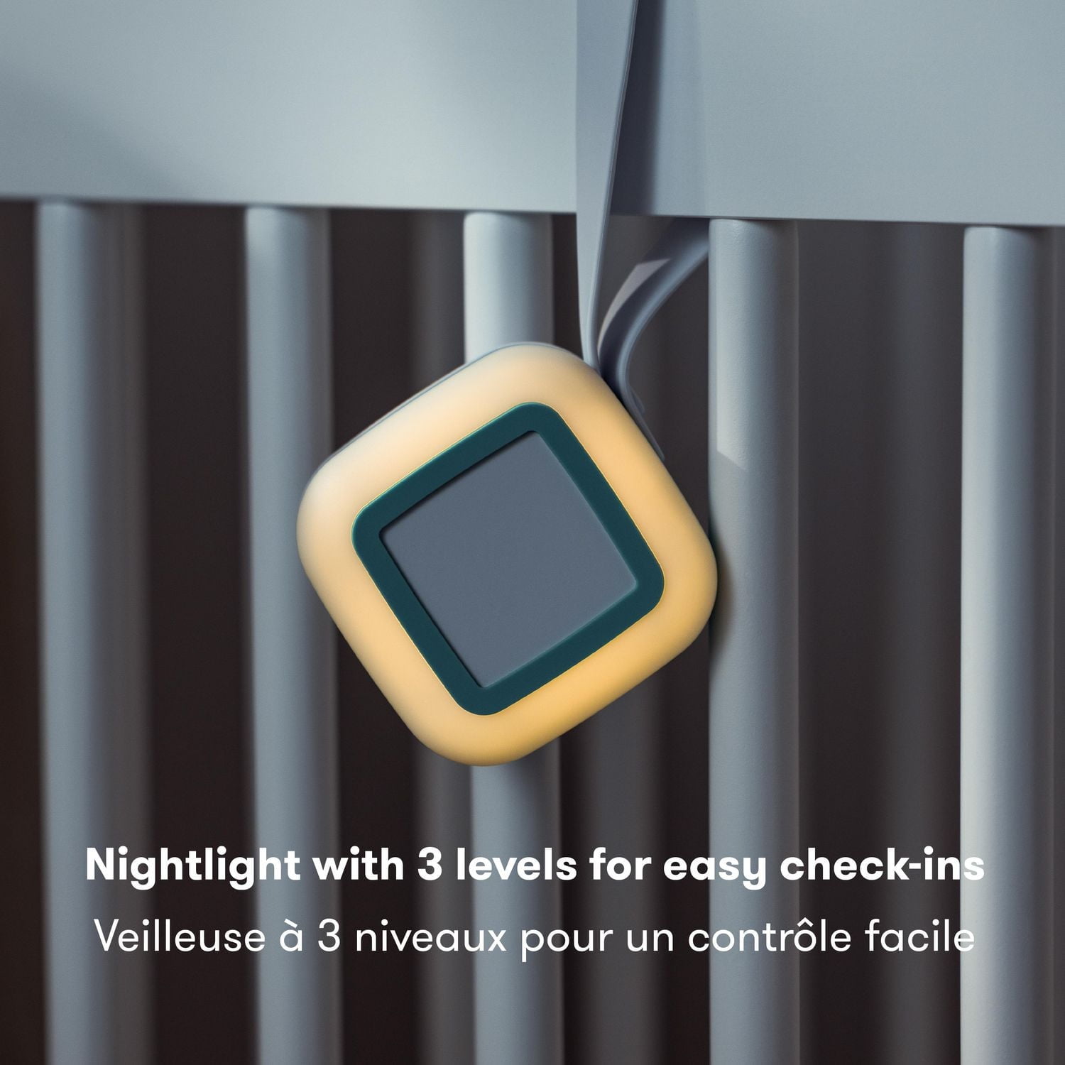 Frida Baby - 2 in 1 Portable Sound Machine and Night Light with Strap, White Noise Machine with Soothing Sounds for Stroller or Car Seat with Volume Control, Battery Powered