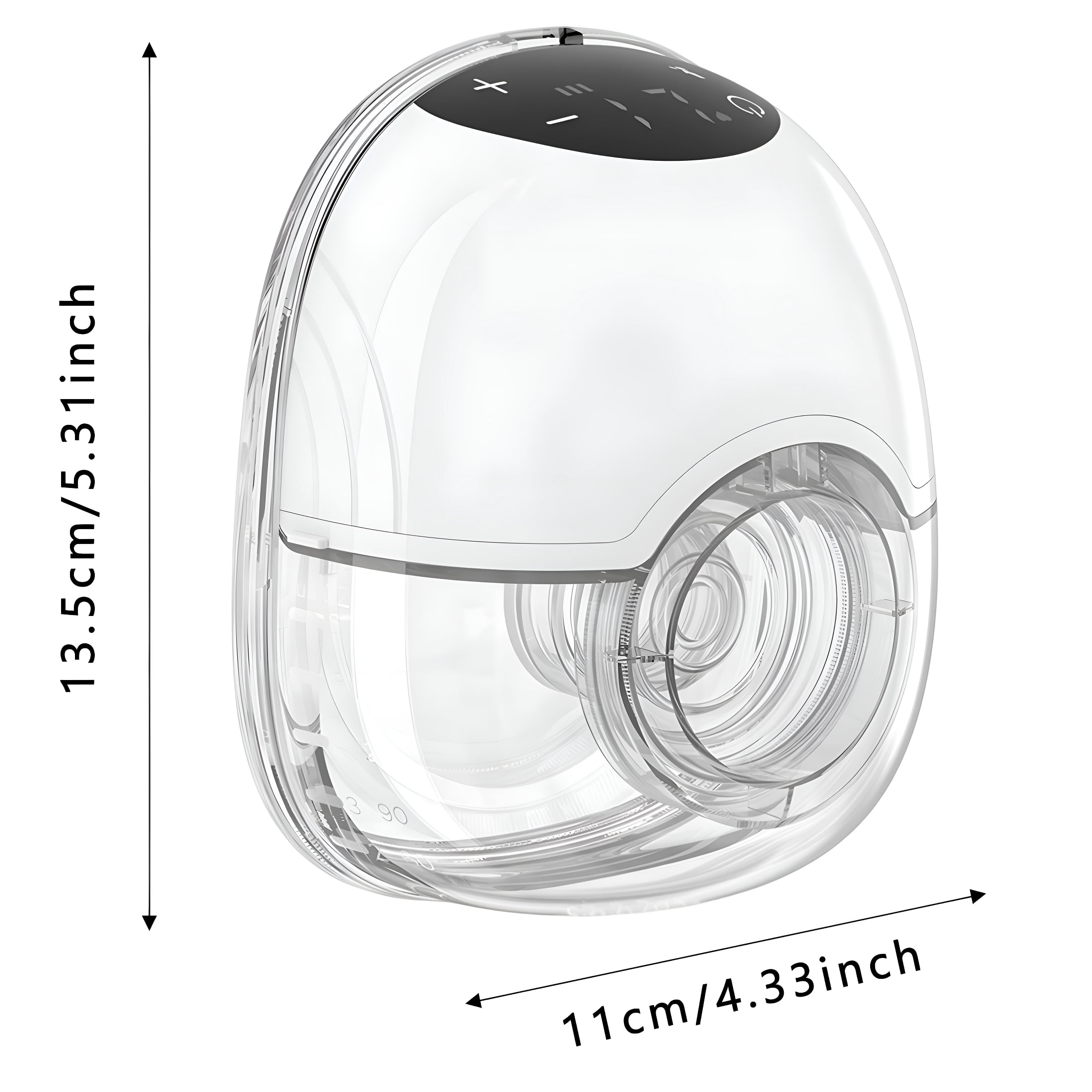 XIRQI Wearable Hands-Free Breast Pump,4 Modes 12 Settings Portable Pump,Silent Operation with 180Ml Capacity,Comfortable for Active Moms