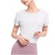 thumbnail image 1 of Camiseta de Manga Corta de Verano para Mujeres Color Sólido Cuello Redondo Camiseta de Manga Corta de Poliéster, Top de Moda Casual para Mujeres Y Niñas, 1 of 4