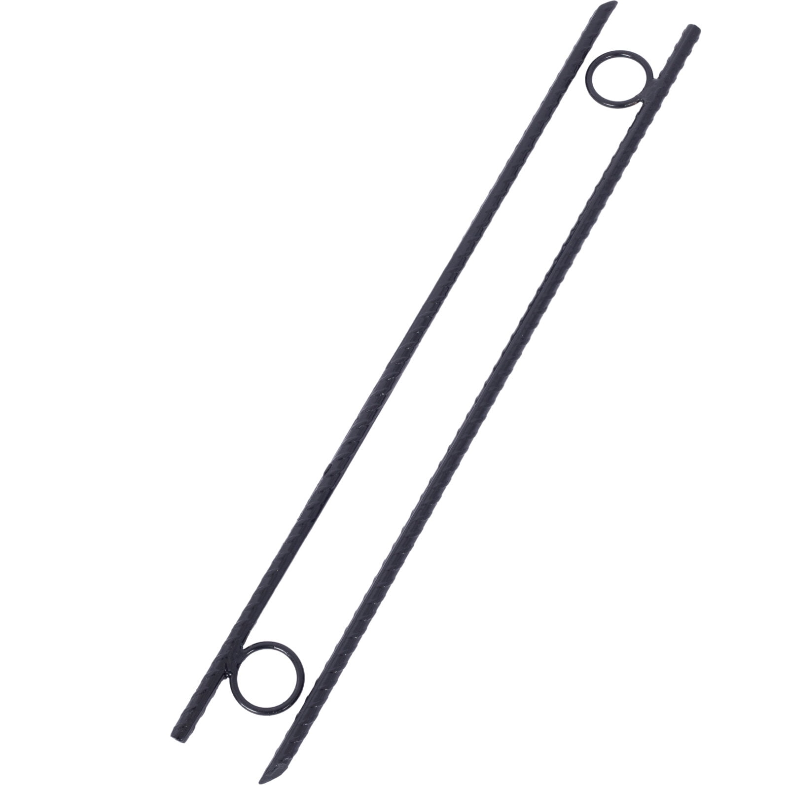 Rebar stake with loop 8pcs Grip Rebar 3/8x 18 Inch Steel Durable Heavy Duty Tent Canopy Ground Stakes with Angled Ends and 1 Inch Loops for Campsites and Canopies,