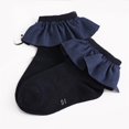 thumbnail image 1 of Mialoley Children's Monochrome Stockings Ruffled Skin Friendly Cute Socks, 1 of 1