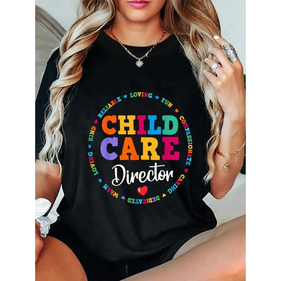 100% Cotton Childcare Director Daycare Crew School Provider Teacher T-Shirt