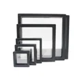 thumbnail image 3 of PET Thin Film Jewelry Display Stand Box Floating Picture Frame Holder Jewelry Earring Rings Bracelet Watch Stone Display Case 110x110mm-Black, 3 of 6