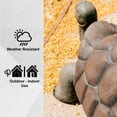 thumbnail image 3 of XBrand Brown and Black Concrete/MgO Walking Turtle Statue, Indoor or Outdoor Décor, Garden Décor, Turtle Statuary 16" x 28" x 14", 3 of 5