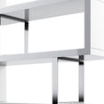 thumbnail image 3 of Gina 67 Inch Modern Bookshelf 4 Tier Alternating S Shape White and Chrome, 3 of 5