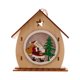 thumbnail image 3 of Casas de pueblo navideñas iluminadas Oficina Luz LED navideña Casa de madera Papá Noel, 3 of 9