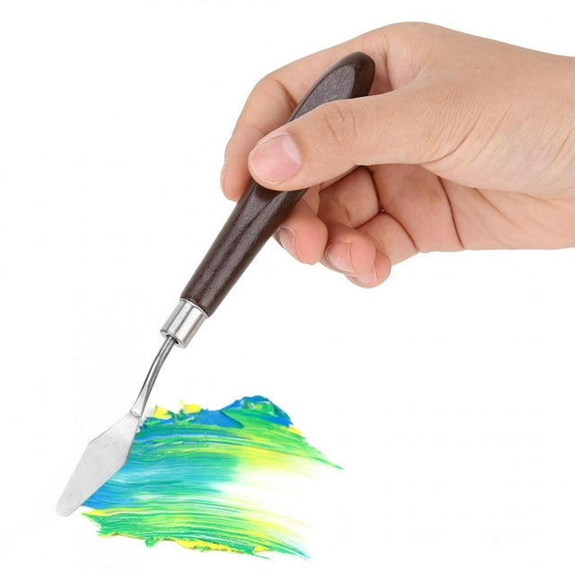 Espátula para pintura al óleo, 5 piezas de acero inoxidable, espátula para pintura al óleo, cuchillo para pintura al óleo, artesanía superior