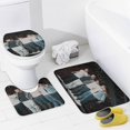 thumbnail image 4 of 4 Piece One Music Direc-,Ti0n Shower Curtain Sets with Rugs, Toilet Lid Cover, Bath Mat and 12 Hooks, Waterproof Shower Curtain Set for Bathroom, 4 of 8