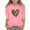 Pink, variant on AWZXDE Girls Valentine Day Print Fashion Crew Neck 3/4 Sleeve Casual T Shirt Top For Holiday And cute tops Pink，11-12 Years