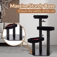 thumbnail image 4 of Happy & Polly 41.3" Gothic Plush Cat Tree for Cats of All Stages, Red, Large, 4 of 9