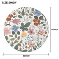 thumbnail image 6 of Pioneer Flower Floral Print Pattern Round Tablecloth 60"x60",Wrinkle Wipeable Table Cloth for Kitchen Dining Room Picnic Patio Party, 6 of 6
