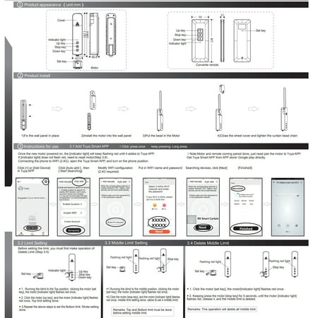 Tuya WIFI M515EGWT Intelligent Pull Bead Curtain Motor Intelligent Home ...