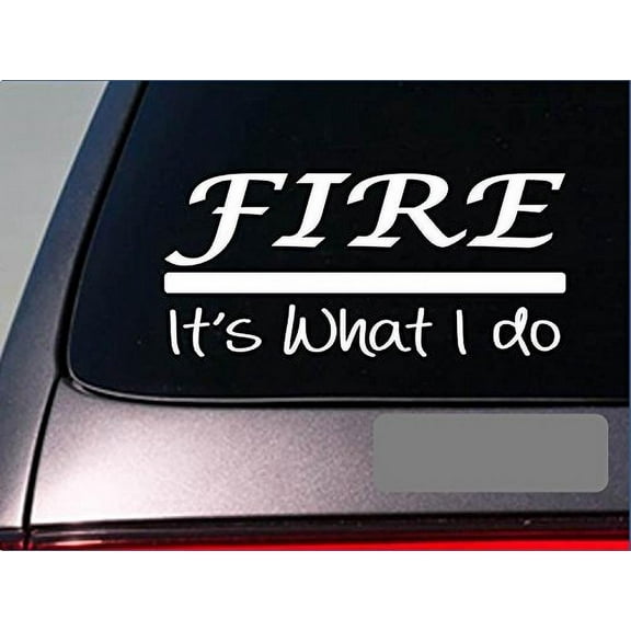 Fire sticker decal *E284* fireman firefighter firetruck emt fire axe fire hose
