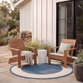 thumbnail image 3 of Safavieh Courtyard Justine Bordered Indoor/Outdoor Area Rug, Navy/Beige, 5'3" x 5'3" Round, 3 of 11