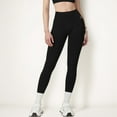 thumbnail image 2 of Women's High Waist Seamless Leggings with Stretch Fabric and Second-Skin Fit - Medium, Black, 2 of 6