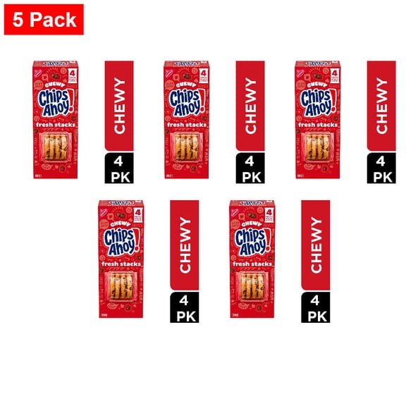 Nabisco CHIPS AHOY! Fresh Stacks Chewy Chocolate Chip Cookies 8.66 oz - 5 Pack