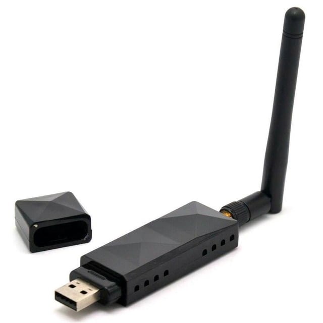 Atheros AR9271 802.11n 150Mbps Wireless USB WiFi Adapter for Linux M1Q3 featuring a compact black USB design with a detachable 3 dBi 2.4 GHz antenna. Compatible with IEEE 802.11b/g/n standards, it supports data transmission speeds up to 150 Mbps and operates in the 2.4 GHz frequency range. Suitable for Windows 7/8/10 and Linux operating systems. Includes one USB antenna.