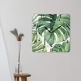 thumbnail image 3 of 10 Inch Wall Clock Battery Operated Square Clock for Office, Kitchen, Outdoor, Living Room,Exotic Leaf Rainforest Palm Tree Image, 3 of 4