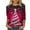 Hot Pink, variant on ZRGHAOYLQ Christmas 3/4 Sleeve Shirts for Women 2025 Fashion Christmas Tree Graphic Shirts Lightweight Casual Crewneck Christmas Pullover Tops for Christmas Gifts
